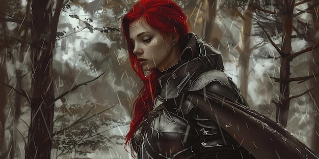 A digital artwork showing Geralt of Rivia alongside Yennefer and Ciri in a dynamic pose, suggesting teamwork and adventure. The background features a mystical landscape with castles and magical elements.