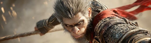 A dynamic action shot of Geralt fighting his way through a chaotic battle scene on Thanedd Island. Mages clash with swords and spells, and explosions fill the air. Geralt's face is determined as he protects Ciri from the chaos.