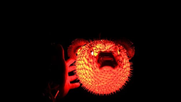 A close-up shot of a Witcher's medallion vibrating intensely, indicating the presence of a nearby monster. The background is blurred, suggesting a sense of urgency and danger.