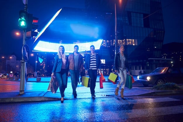 A neon-lit street scene in Night City, showcasing a diverse crowd of characters with various cybernetic enhancements. The image captures the vibrant and gritty atmosphere of the Cyberpunk universe, highlighting the blend of technology and humanity.