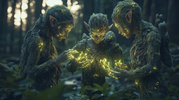 A screenshot showcasing the augmented reality gameplay of The Witcher: Monster Slayer, with a Leshen monster appearing in a park setting. The game's interface and combat elements are visible.