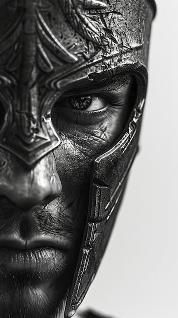 A close-up shot of a high-quality Witcher Geralt of Rivia figure on display, showcasing intricate details of his armor, sword, and facial features.