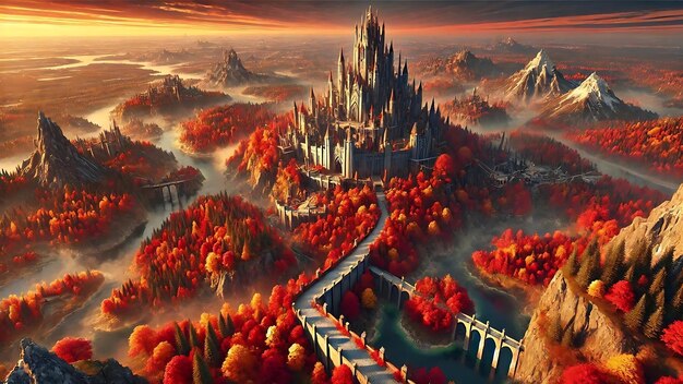 A landscape from the Witcher 3 game, showcasing the vibrant and detailed world.
