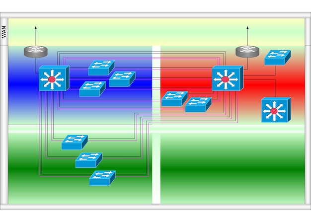 A complex network diagram visualizing AI algorithms analyzing multiple data streams (audio, video, EMF, temperature) from a paranormal investigation. Anomalies and patterns are highlighted in the network, suggesting potential paranormal activity.