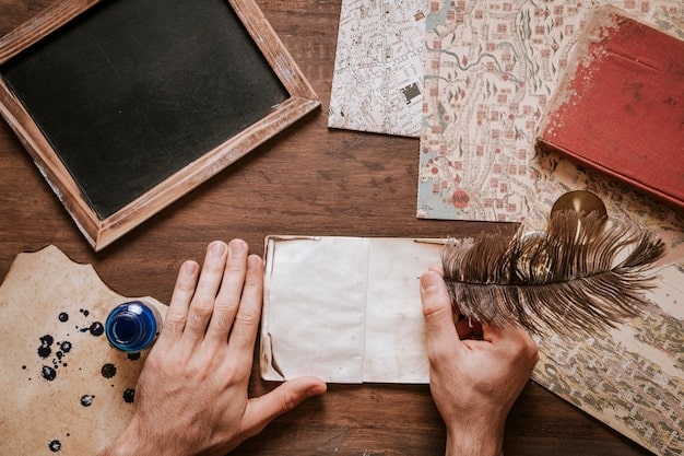 A close-up of a hand turning a page in an old, leather-bound grimoire. The page is filled with diagrams, symbols, and handwritten notes in Latin.