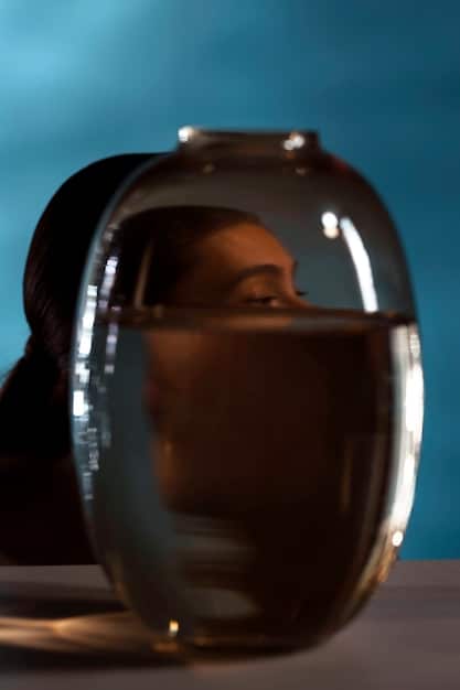 A close-up of a dark obsidian mirror with faint images swirling within its depths, reflecting a dimly lit room. The image should focus on the reflective surface and the potential for divination.
