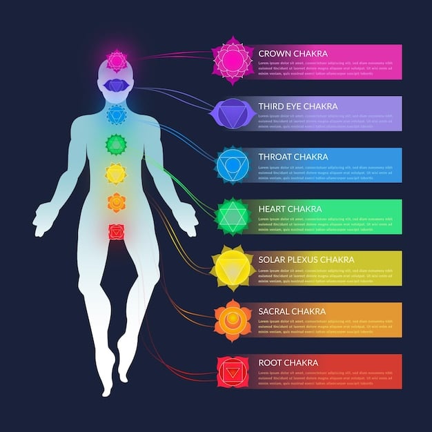 A diagram illustrating the major chakras and energy pathways in the human body, visually representing the Pranic Healing concept of energy anatomy.