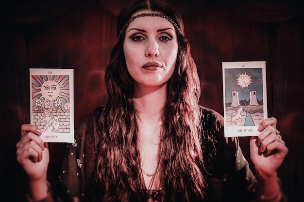 A side-by-side comparison of the Rider-Waite and Thoth Tarot decks, specifically focusing on the Magician card. The image will highlight the stark differences in imagery, symbolism, and overall artistic style between the two decks.