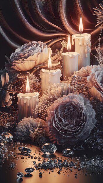 A close-up photograph of a witch's altar adorned with angelic symbols, white candles, crystals, and a silver chalice. The altar is bathed in soft, natural light, creating a peaceful and inviting atmosphere.