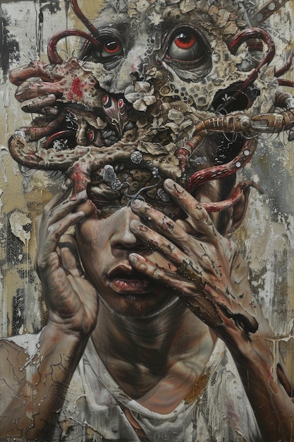 A modern artwork depicting the Malleus Maleficarum in a fragmented and distorted manner, symbolizing the deconstruction of its authority and its impact on the persecution of women. The image should convey a sense of critical reflection and feminist resistance against the book's misogynistic themes, highlighting The Malleus Maleficarum: A Critical Examination of the Witch Hunter's Handbook in 2025.