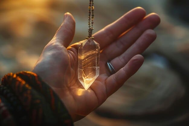Hands holding a newly crafted protection amulet while bathed in soft moonlight. The focus is on the connection between the person and the amulet, emphasizing the charging process. The scene evokes a sense of peace and empowerment when crafting your own protection amulet: a beginner's guide to warding off negative energy.