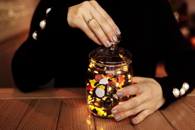 A close-up shot of a witch's hands assembling a personalized spell jar. The jar contains a mix of colorful herbs, crystals, and sigils, reflecting the diverse sources of inspiration used in eclectic witchcraft. The hands work with intention and precision, highlighting the personal investment involved in crafting an eclectic practice. The image can clearly define exploring different paths in witchcraft: Wicca, Traditional Witchcraft, and Eclectic Practices.
